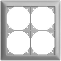 Abdeckrahmen EDIZIOdue 2×2 silver