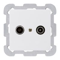 Presa di passaggio INC kallysto R/TV 19dB bianco con piastra di fissaggio