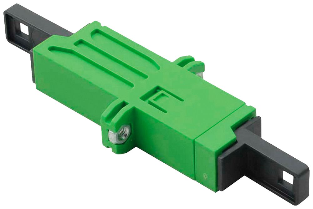 Presa mobile FO ROLINE singlemode E2000/E2000-compact APC flangia verde