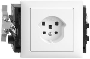 EB-Steckdose EDIZIOdue T25 16A weiss 53mm Snap mit Steckklemme