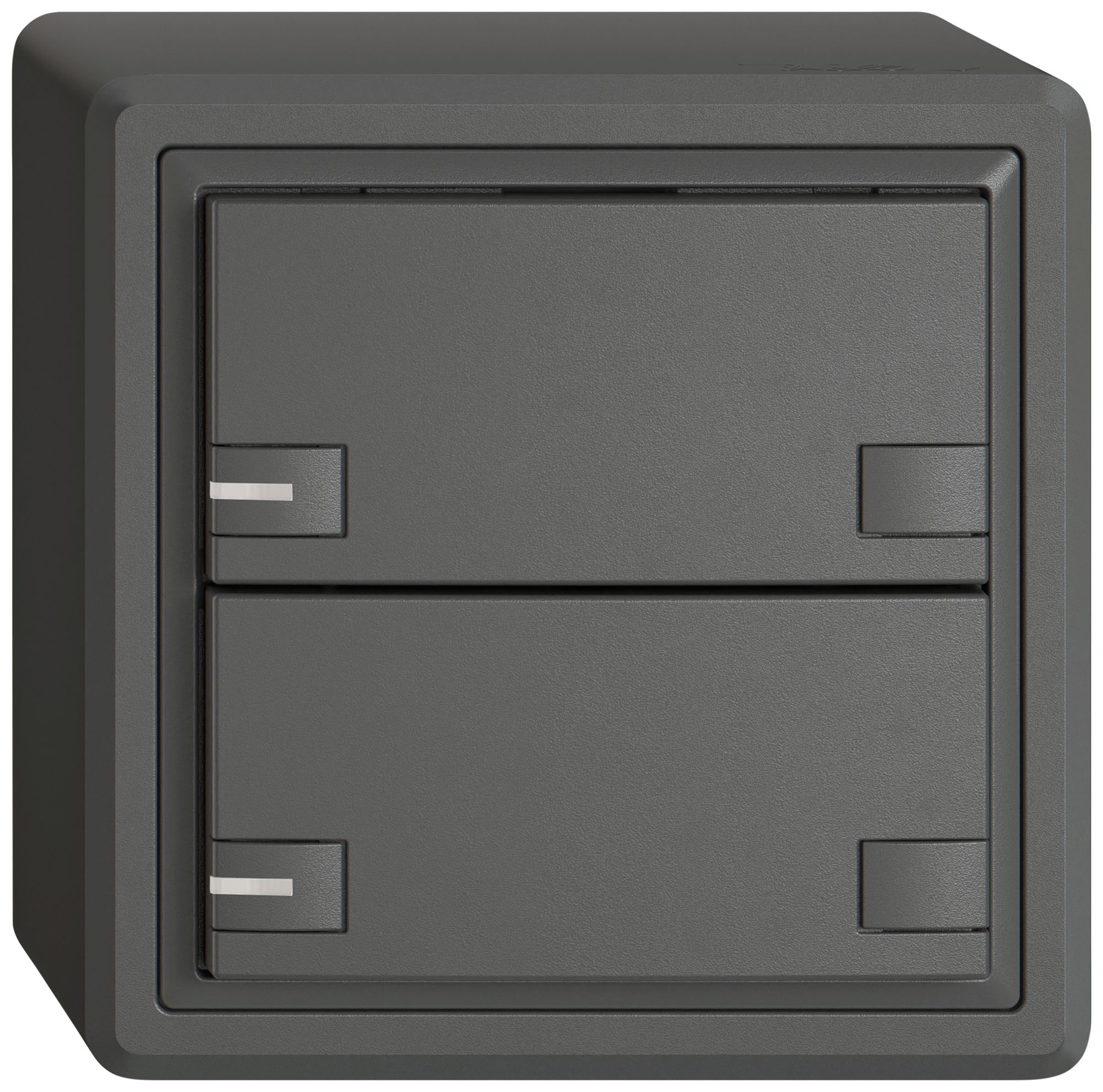 Poussoir KNX RGB AP EDIZIO.liv SNAPFIX® capteur temp.RGB-LED 2× comm.2T grf