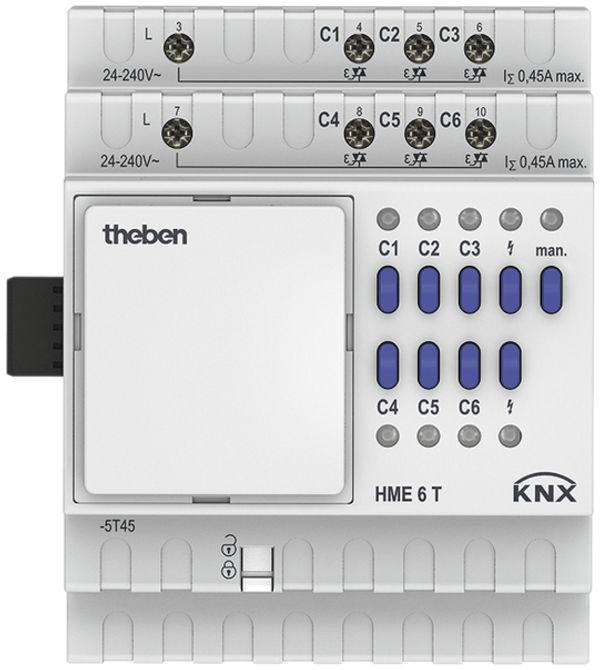 REG-Heizungsaktor Theben HME KNX 6T, Mix 100…240V