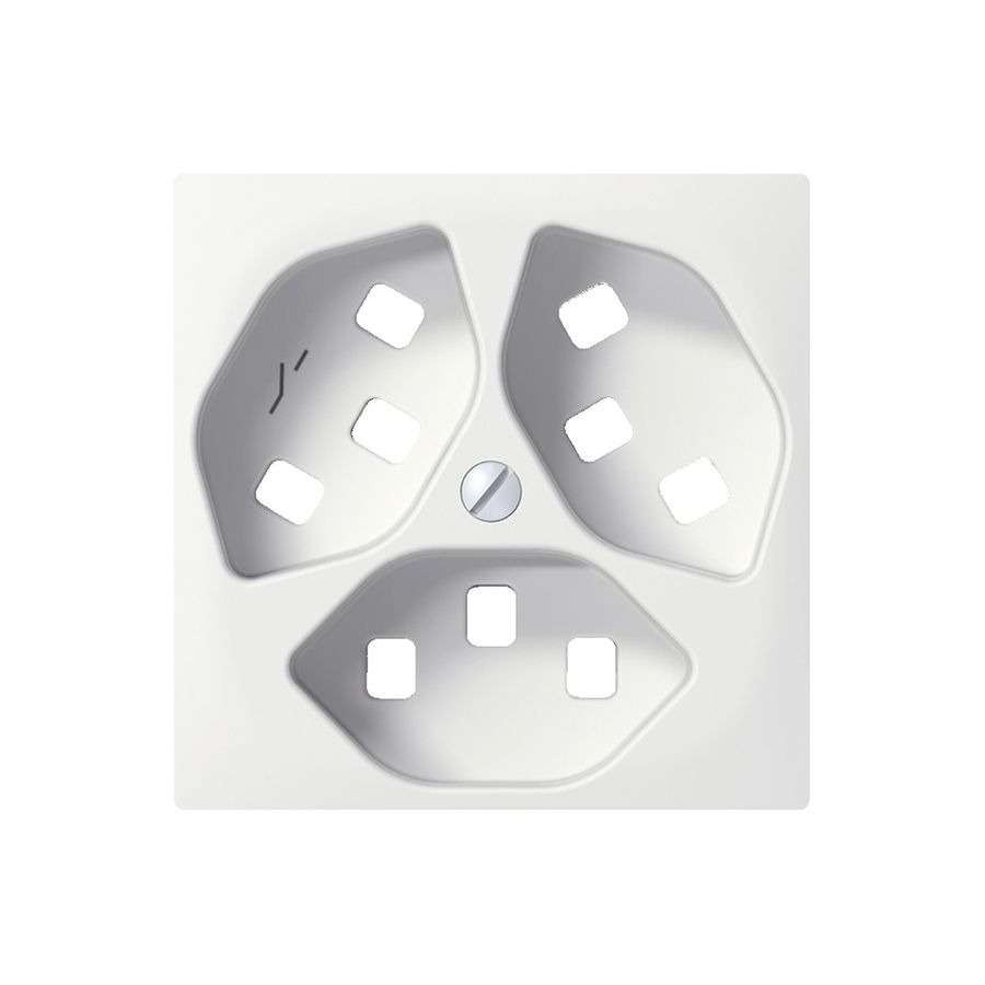 Frontplatte SIDUS weiss zu 3×T23/1 mit shutter