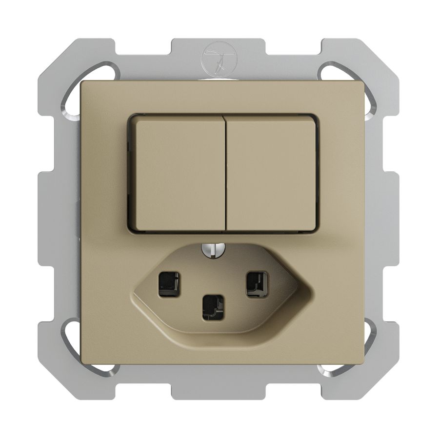 Combinaison ENC 1/3+3/1L+T23 16A EDIZIOdue sand