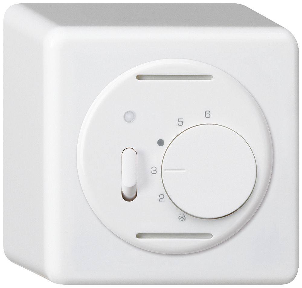 AP-Raumthermostat basico weiss mit Schalter