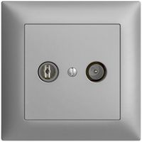 Prise TV-R ENC EDIZIOdue 11dB silver à large bande 5…2000MHz, FMI