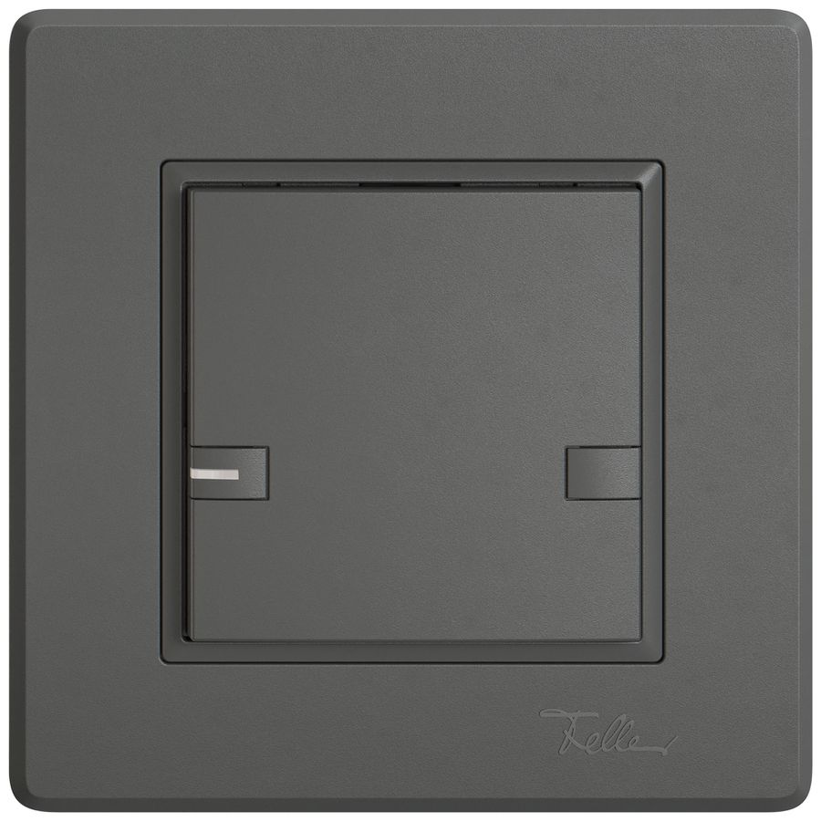 Poussoir universel ENC EDIZIO.liv UNI SNAPFIX® 12…48V a.LED bleu 1× comm.2T grf