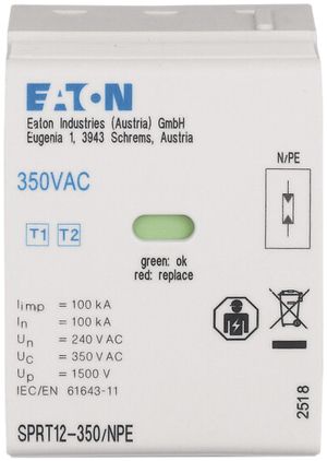 Überspannungs-Schutzmodul Eaton, Einsatz SPRT12 NPE