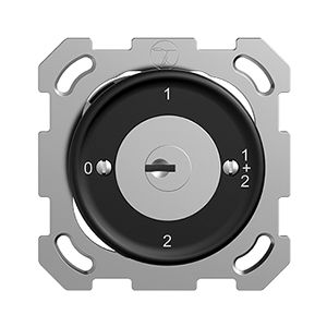 Interrupteur rot.ENC STANDARDdue 1/1L noir, avec serrure de sûreté