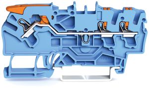 Morsetto di passaggio WAGO Top Job-S 2.5mm² 3L blu serie 2102