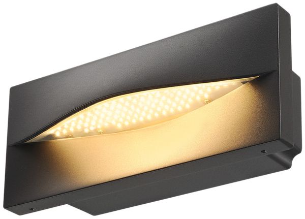EB-LED-Wandleuchte SLV ADI LED, 15.4W 940lm 3000K IP55 anthrazit