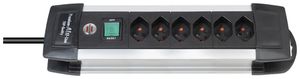 Steckdosenleiste Brennenstuhl Premium-Alu-Line 10A I/O 6×T13 1.5m sz/al