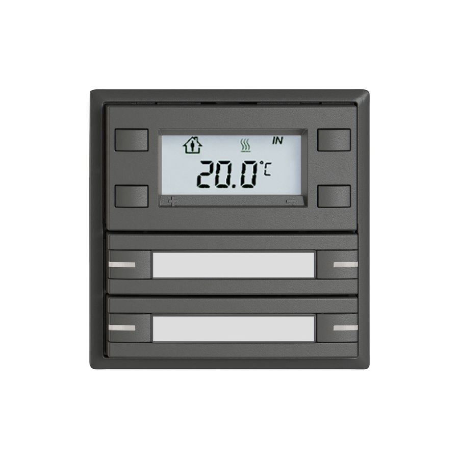 Poussoir RTH EDIZIO.liv SNAPFIX® a.RGB-LED étiqu.4×touches comm.1T grf