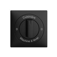 Frontset 0-Cuisinière-0-Machin à laver EDIZIOdue 60×60mm schwarz