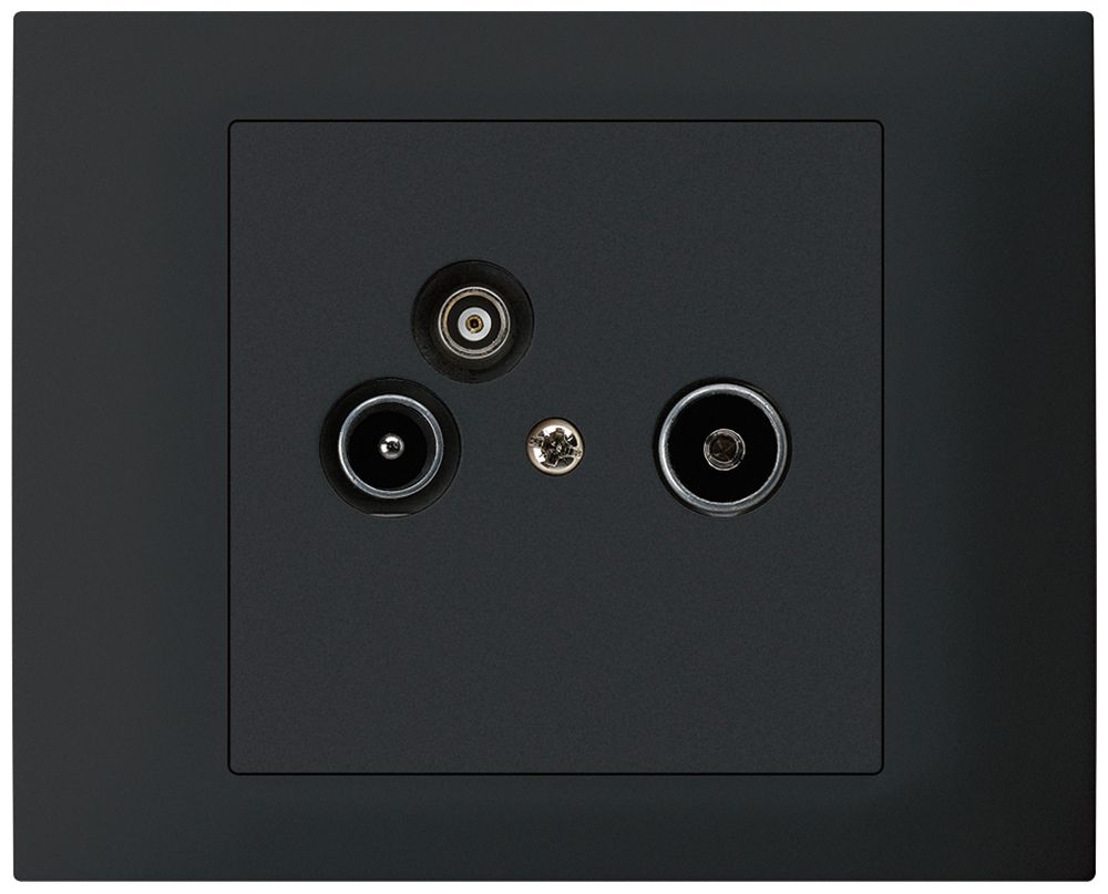 EB-Antennendose TV-R-Daten kallysto 19dB schwarz