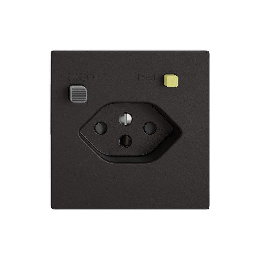 Steckdose FI EDIZIO.liv  1×T13 mit Shutter sz