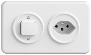 UP-Kombination STANDARDdue SNAPFIX® waag.Sch.3/1L - 1×T13 ws