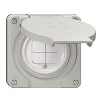 Storentaster NEVO N.CO 2-Kanal, Einbautiefe 18 mm, 87×87 mm, lichtgrau