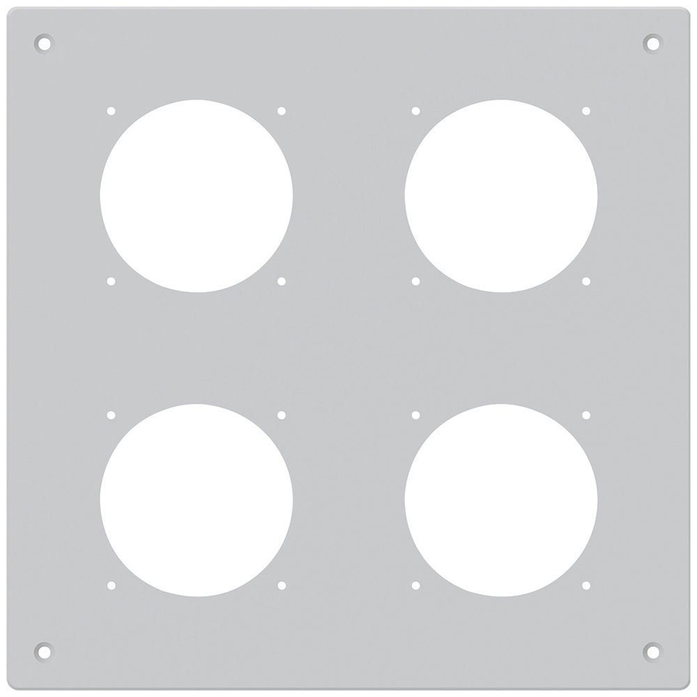 UP-Montageplatte robusto 2×2 Aluminium, grau