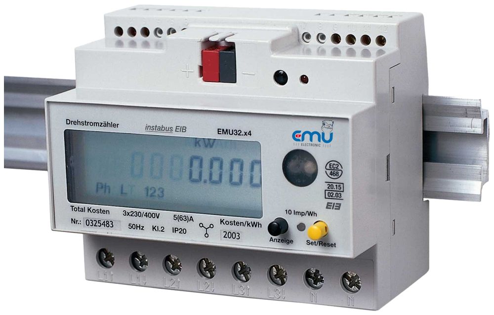 Compteur d'énergie 3…4L EMU32. X4 63A