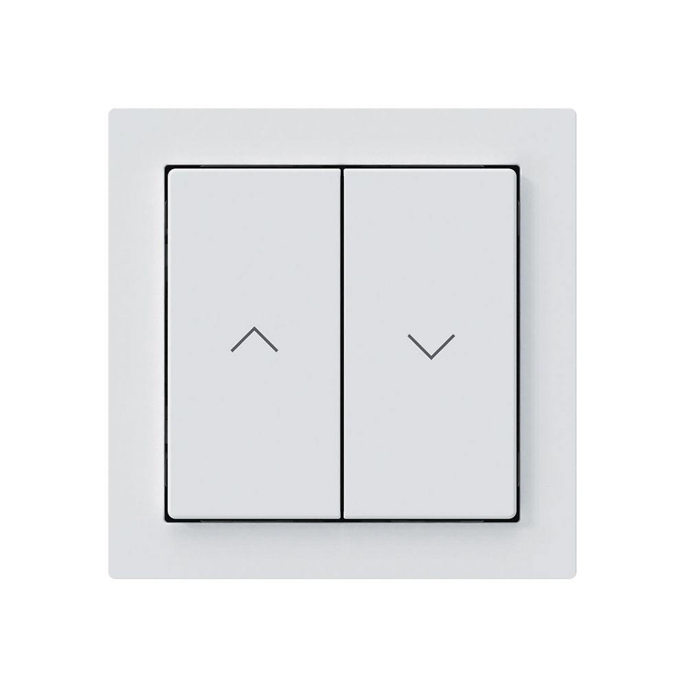 Poussoir pour stores KNX Hager BA kallysto A double 60×60mm blanc