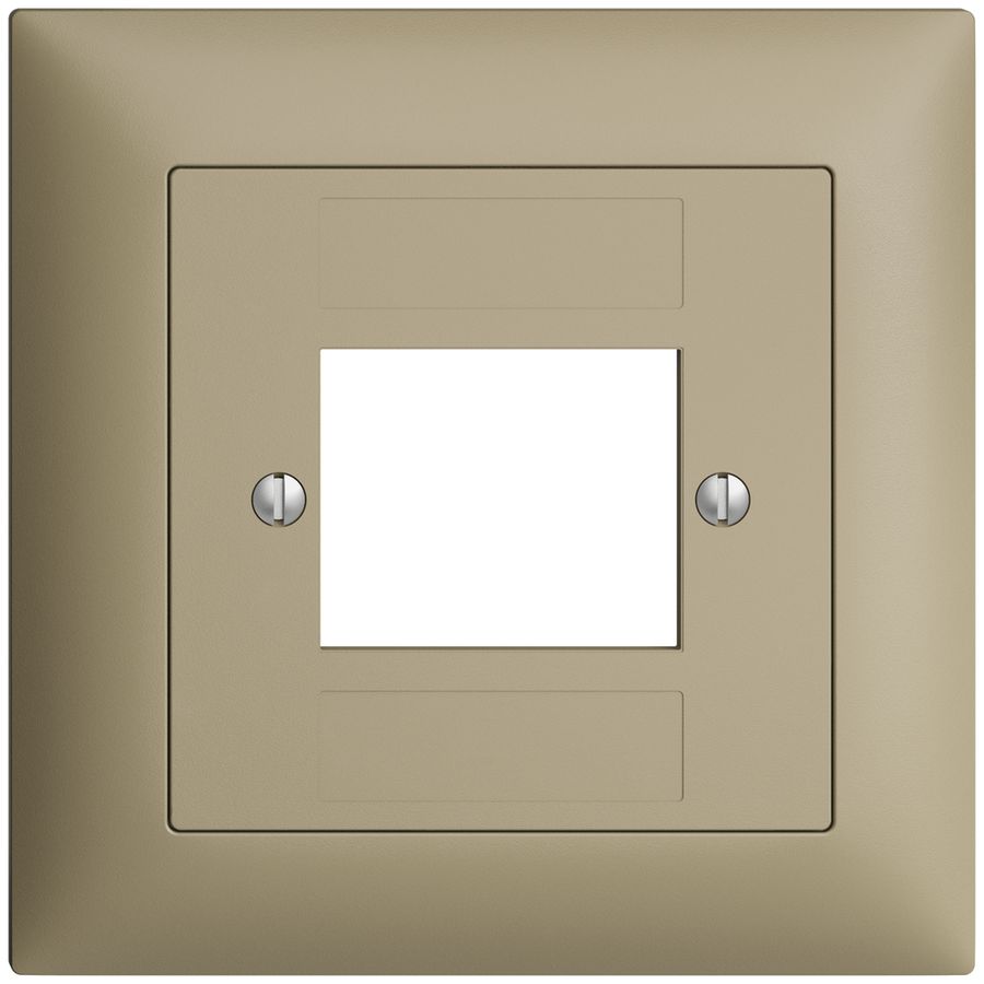 Frontset EDIZIOdue sand 88×88mm 4×RJ45