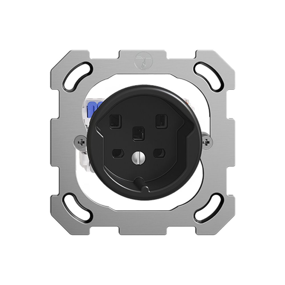 UP-Steckdose FH T25 16A schwarz, mit Steckklemmen