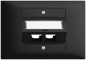 EB-Montageset S-One EDIZIOdue BKE für 2×RJ45 schräg, schwarz