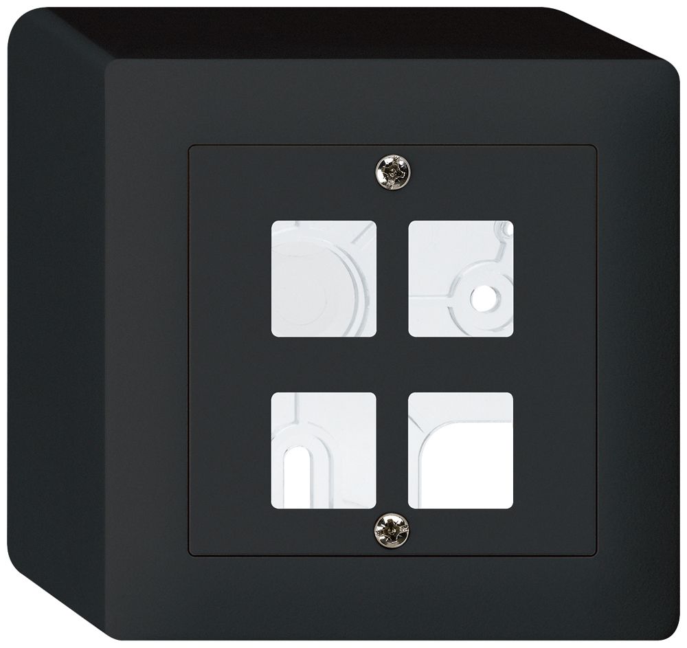 Kit frontale AP kallysto Q per 4 moduli nero