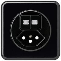 UP-Frontset basico 86×86mm schwarz mit 2 Linsen für Kleinkombi S1/Typ 13