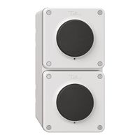 NAP-Kombination NEVO, 2×Druckschalter Schema 3/1L, weiss