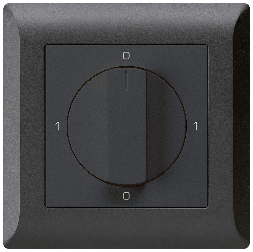 UP-Drehschalter kallysto.line 0/1L schwarz mit Drehgriff
