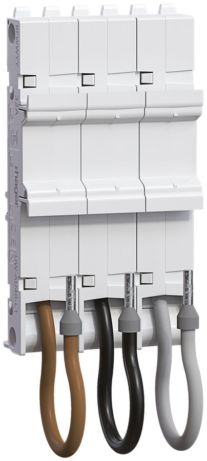 Universaladapter Hager uniway 54mm, 40A, 3P, L1L2L3