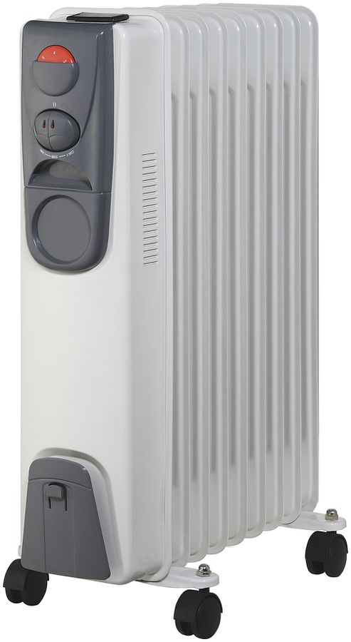 Radiateur OFR 9A, 2kW 230V 4.5kg 20×64×60cm blanc/gris