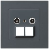 Prise multimédia ENC kallysto.pro R/TV 4dB 2GHz anthracite