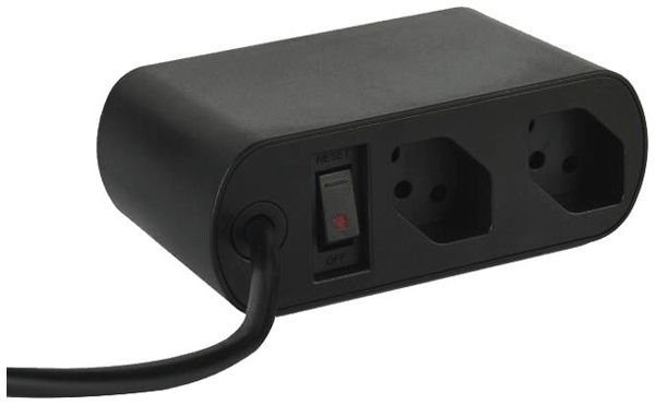 USB-Ladesteckdose Tischgerät 1×USB-A 3×USB-C 120×45×71mm