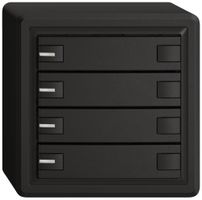 Poussoir KNX RGB AP EDIZIO.liv SNAPFIX® capteur temp.RGB-LED 4× comm.2T no