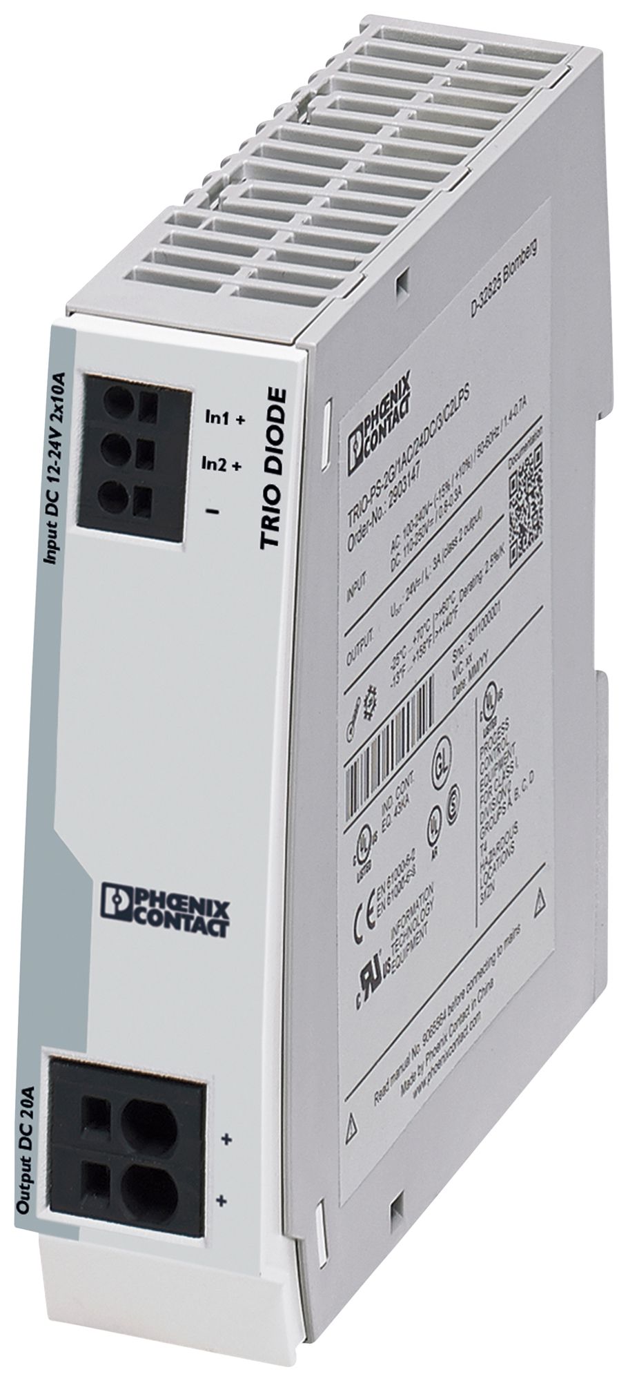 Module de redondance PX TRIO2-DIODE/12-24DC/2X10/1X20