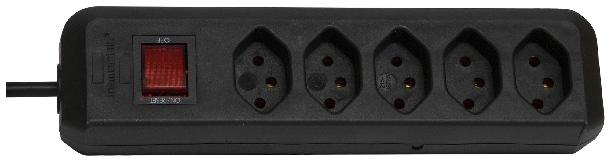 Prise multiple cleverLINE interrupteur 5×T13 5m H05VV-F 3×1mm² no