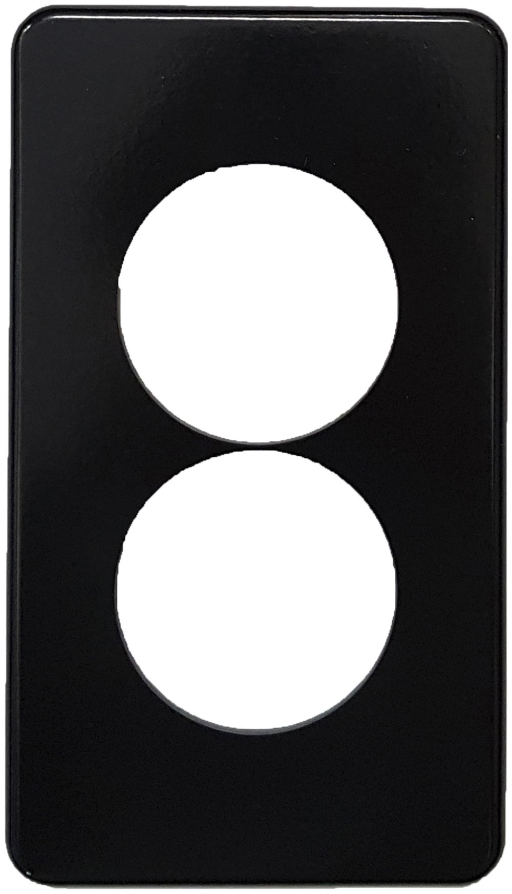 Plaque de recouvrement 2×II 2×58/60mm noir