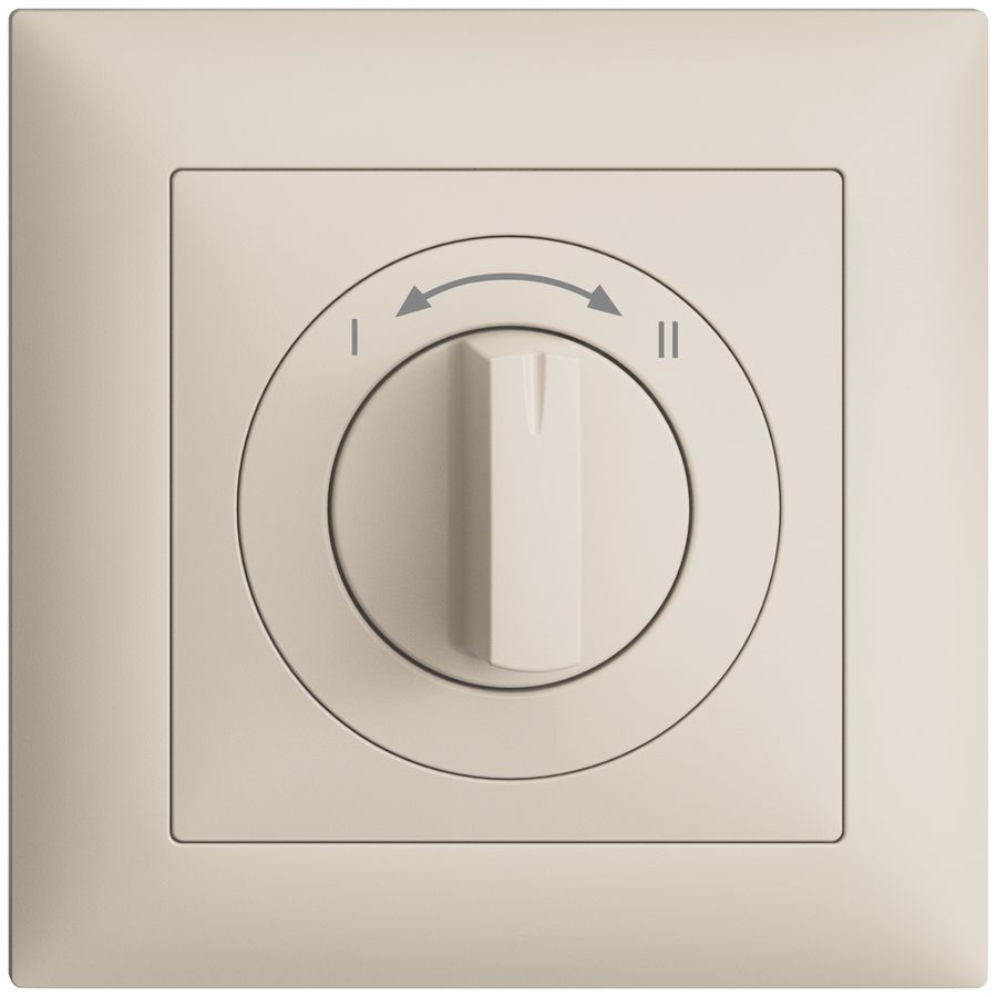 Frontset EDIZIOdue I<->II crema 88×88mm für Schwenktaster