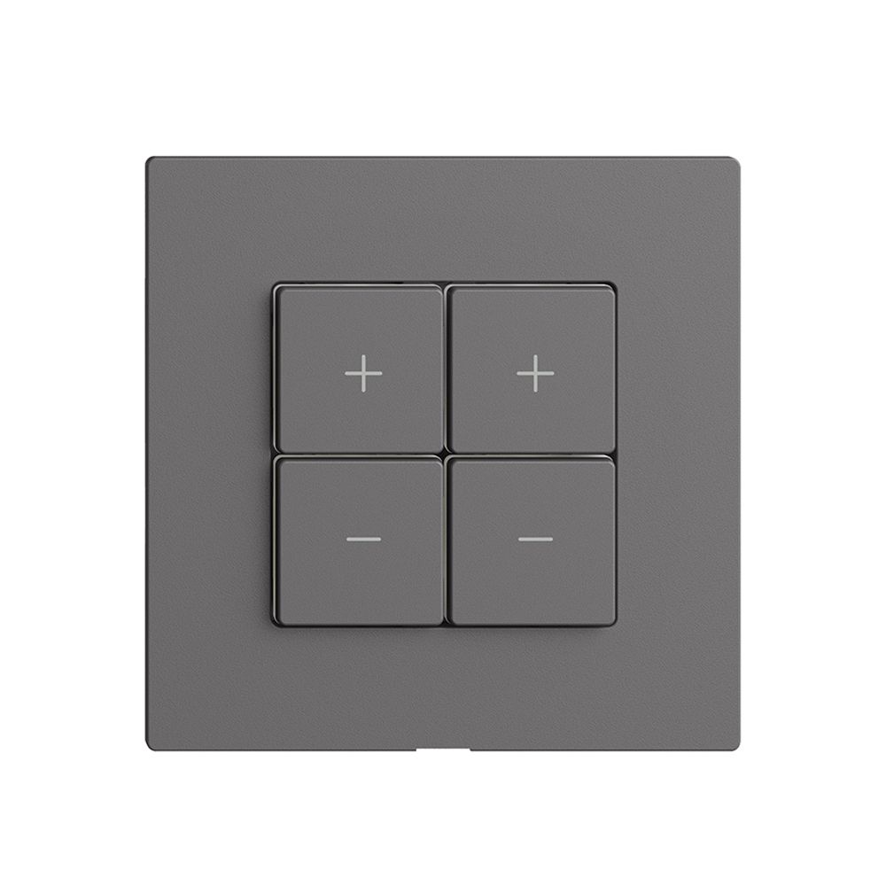Abdeckset zu Dimmer 2K/4T Edue Wiser dunkelgrau