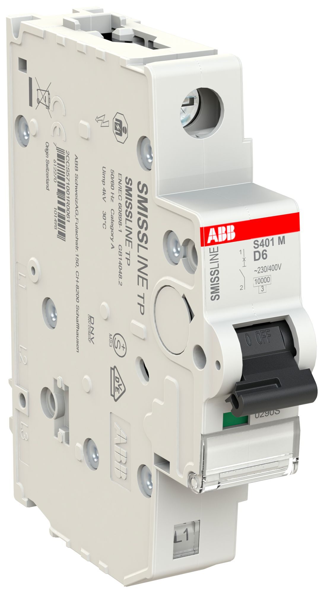 Disjoncteur SMISSLINE TP S 1×6A D 10kA