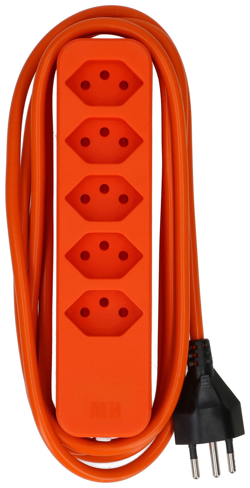 Prise multiple MH Swiss-Line 2.5m 5×T13 orange 2 aimants