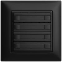 Poussoir ENC KNX 4× EDIZIOdue noir RGB sans LED avec insert papier