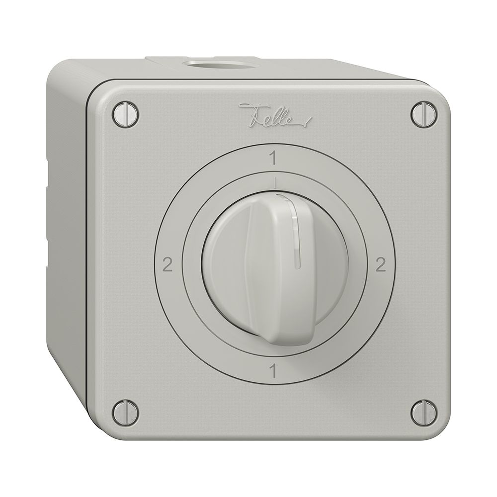 Interrupteur rotatif NAP NEVO, 3/2L, avec manette, KS, 2-1-2-1, gris clair