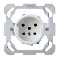 Inserto per presa INC basico T15 con placca di fissaggio bianco