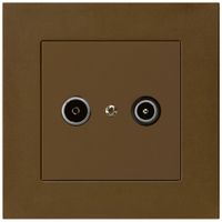 UP-Antennendose kallysto.pro R/TV 23dB Durchgangsdose braun