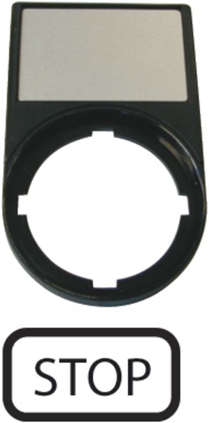 Schilderträger ETN RMQ STOP schwarz Stop schwarz