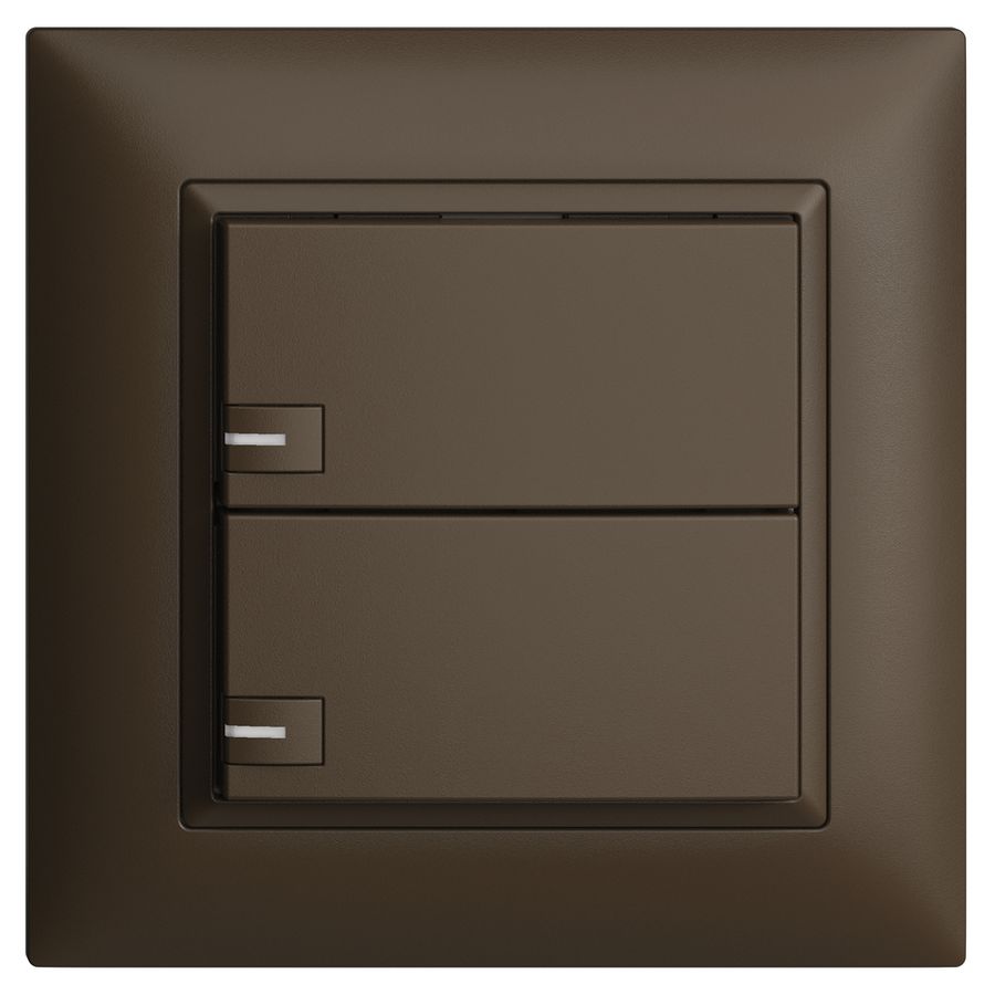 UP-KNX-Taster RGB EDUE FMI, 250mW, m.RGB-LED, 2×Taste, 1×Tastenb., cof